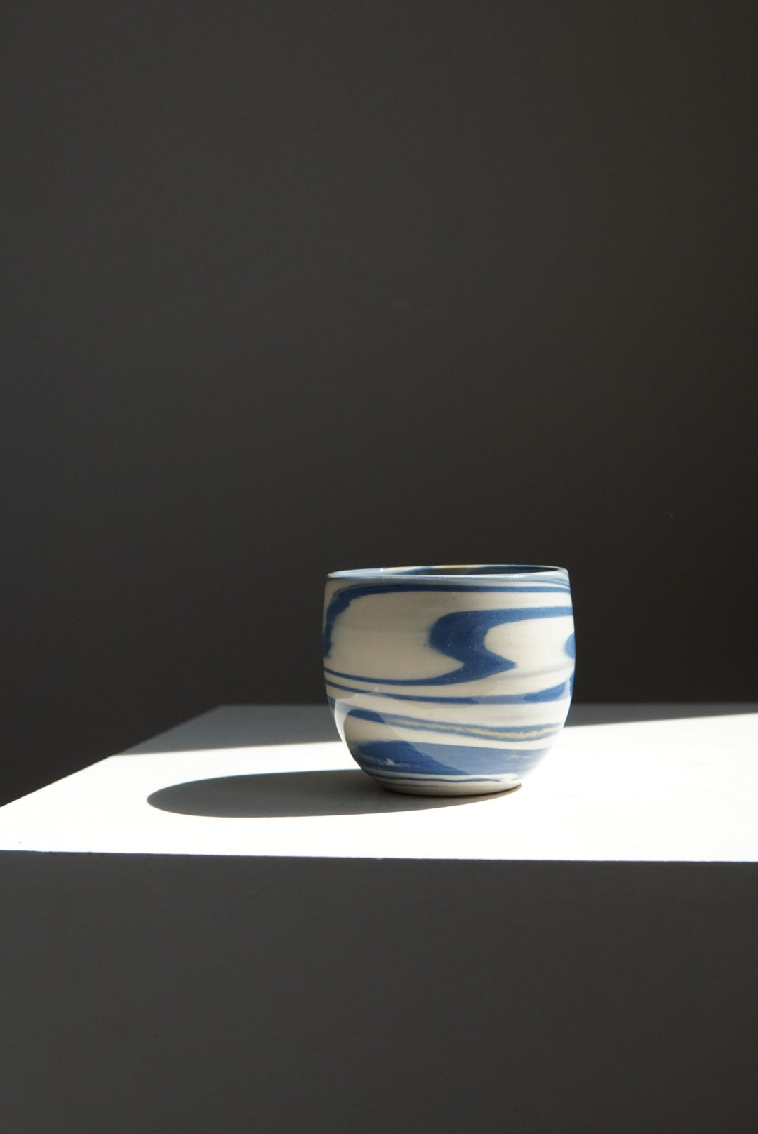 Blue swirl cappuccino mugs (2 pieces)